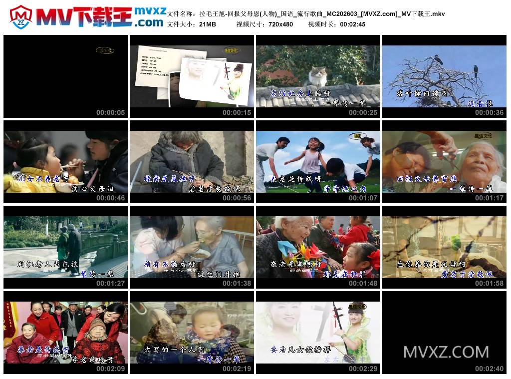 拉毛王旭-回报父母恩(人物)_国语_流行歌曲_MC202603